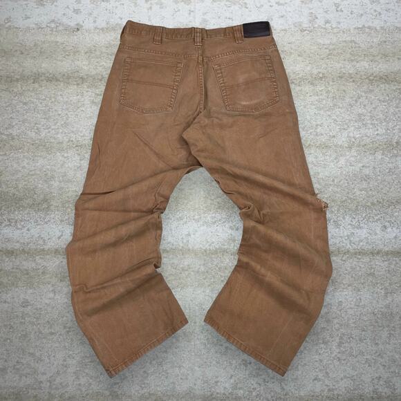 Vintage Schmidt Carpenter Pants Camel Tan Canvas Baggy Fit Dungarees Work 90s - Picture 1 of 6